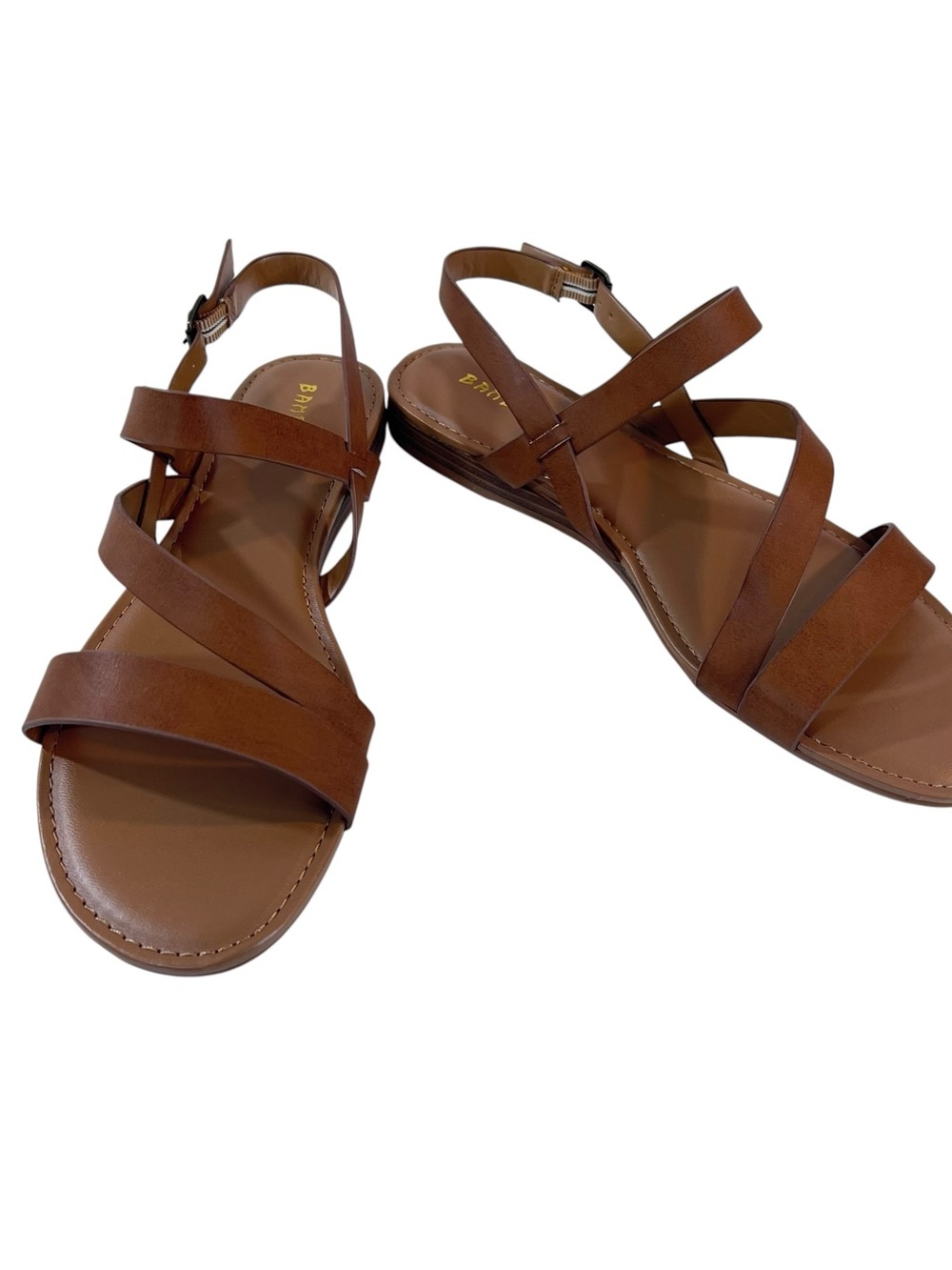Bamboo Fascinate Strappy Flat Sandals Womens 
New 
Tan